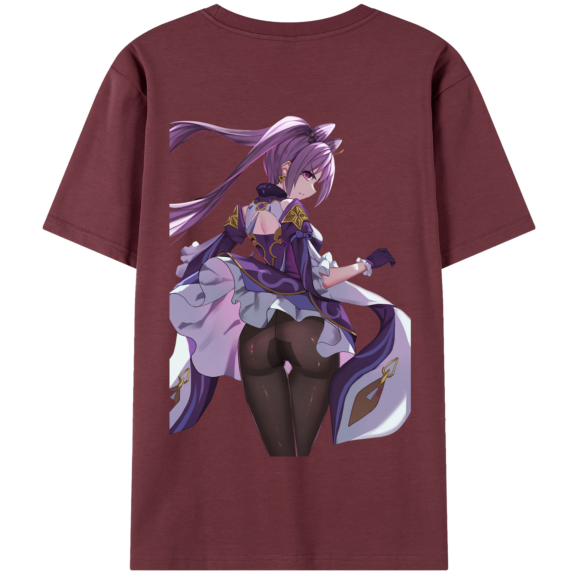 げんし神 刻晴 こくせい genshin Kokusei 綿100％半袖Tシャツ（背面プリント）